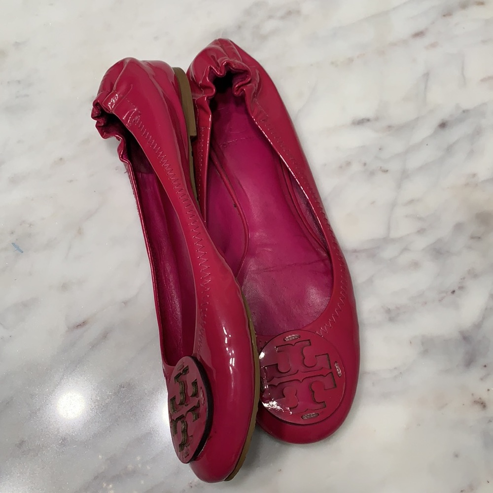 Tory Burch Raspberry Red Loafers - Picture 5 of 13
